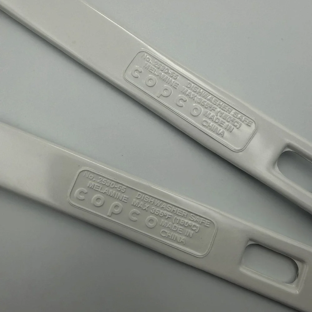 (2) Vintage COPCO Spatula Wok Turner Flipper White Melamine 2530-55
